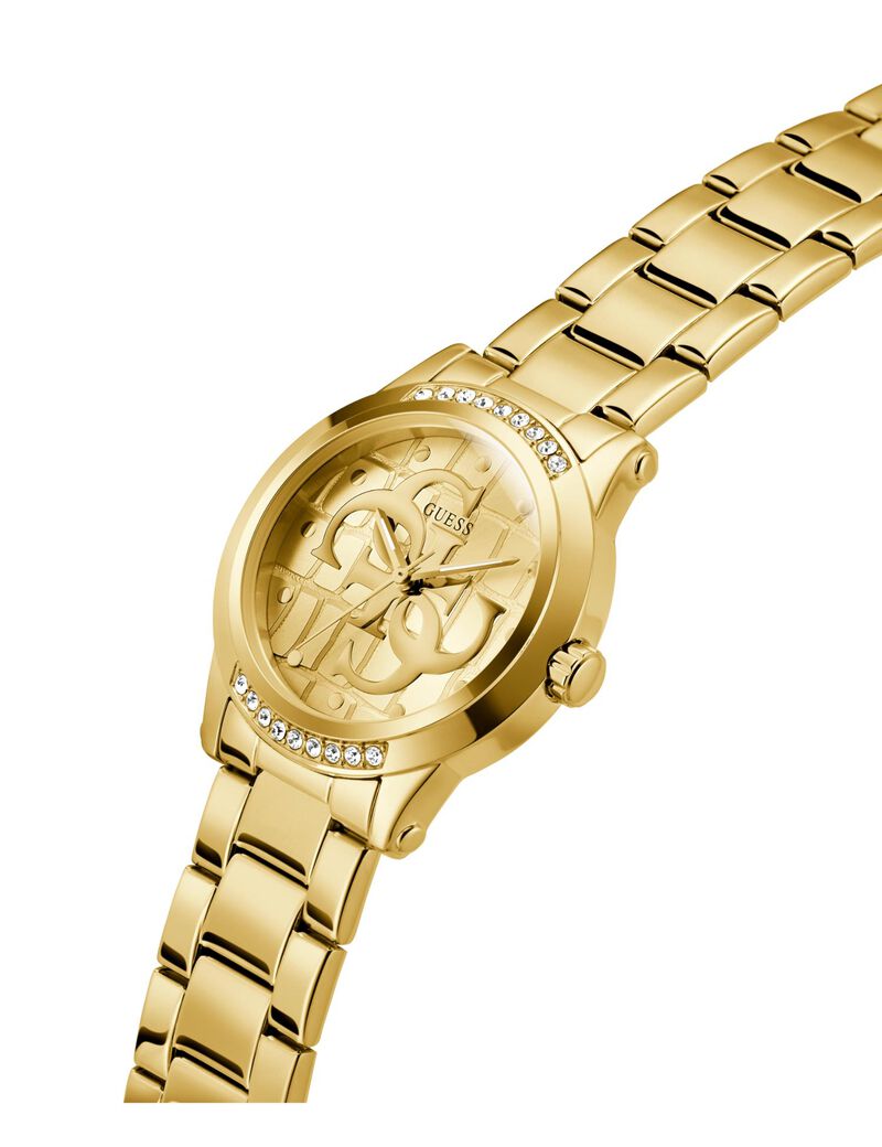 guess ladies gold tone analog watch