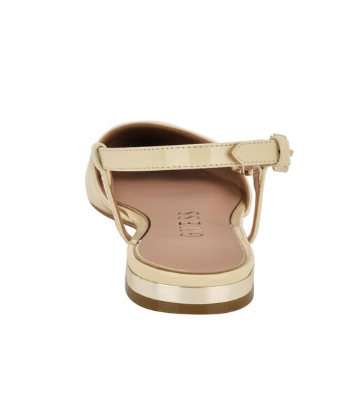 Leather slingback ballet flats