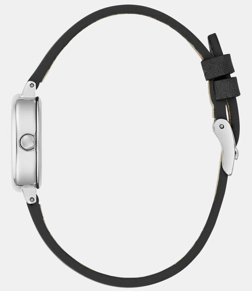 Ladies Black Silver Tone Analog Watch