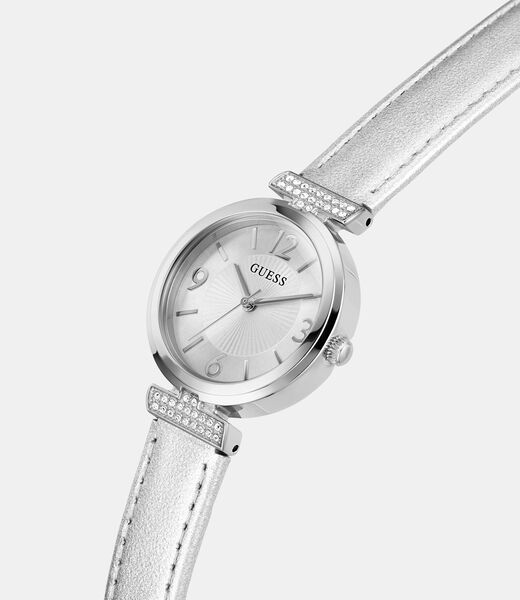 Metallic analogue watch