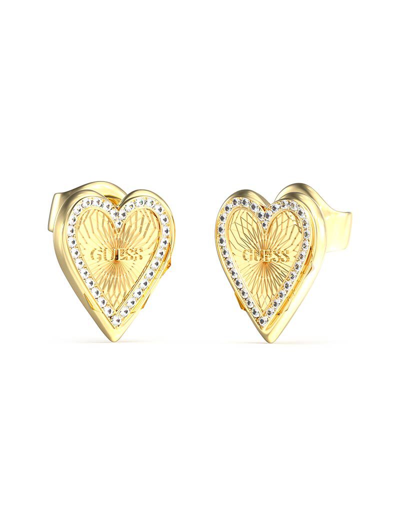 Guess heart shop shaped earrings