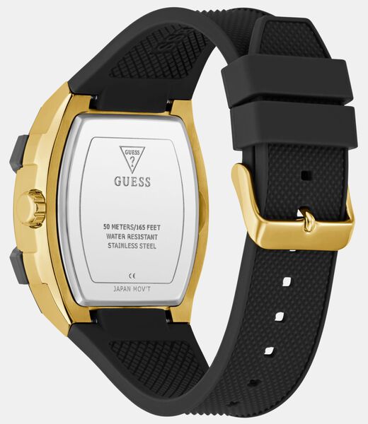 Mens Black Gold Tone Multi-function Watch