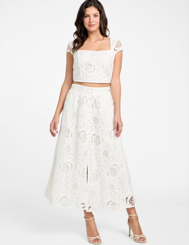 Embroidered corset top