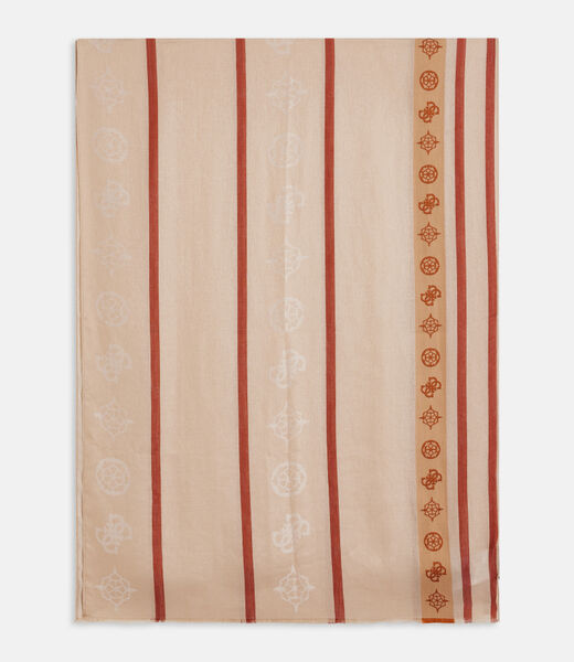 4G peony logo scarf