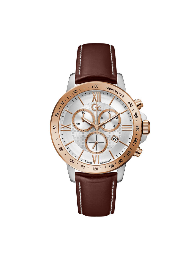Gc Gold And Brown Mens Watch
