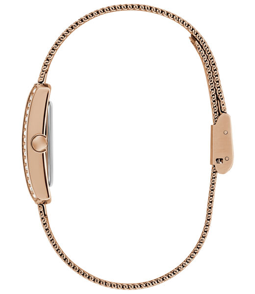 Ladies Rose Gold Tone Rectangle Analog Watch