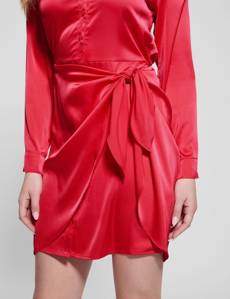 Satin chemisier dress