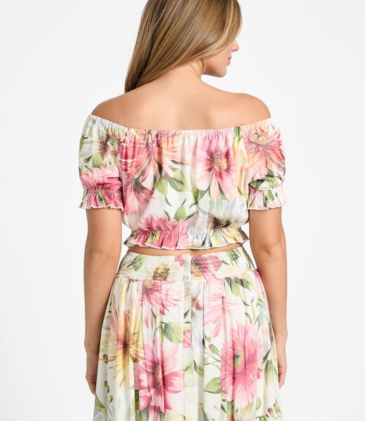 Floral print off-shoulder top