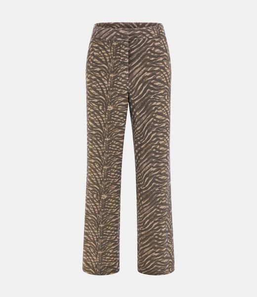Zebra print flare pant