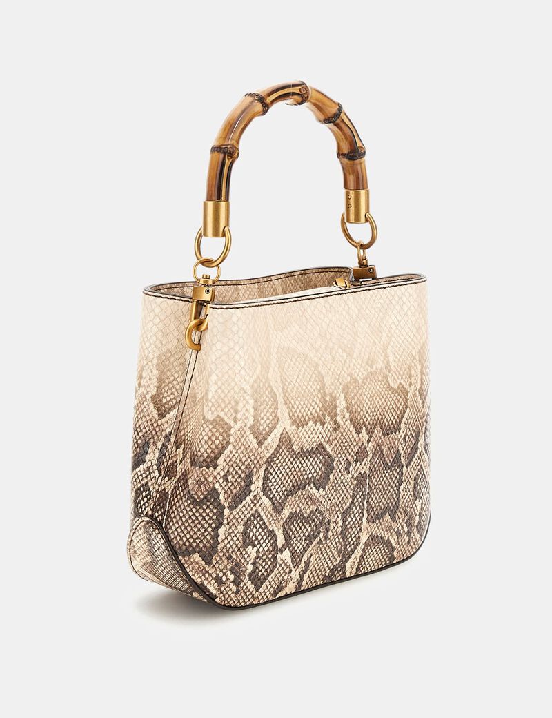 Sibel python-print mini handbag