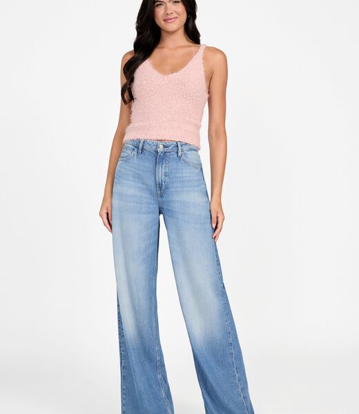 Fuzzy knit tank top