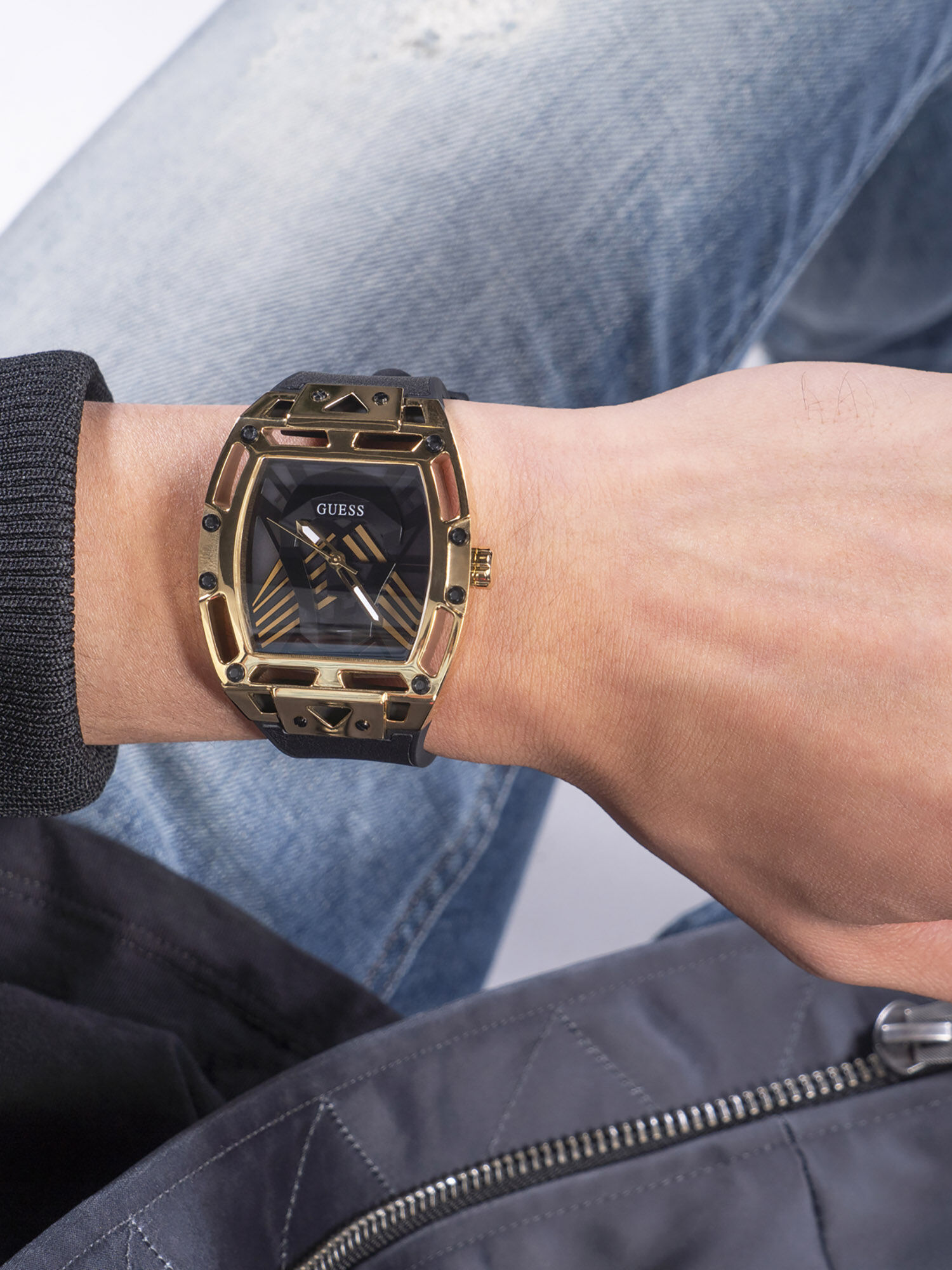 Two guys watch company deals