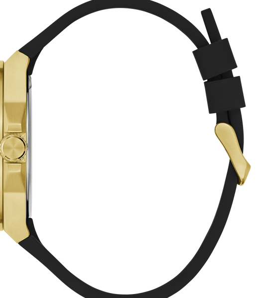 Mens Black Gold Tone Analog Watch
