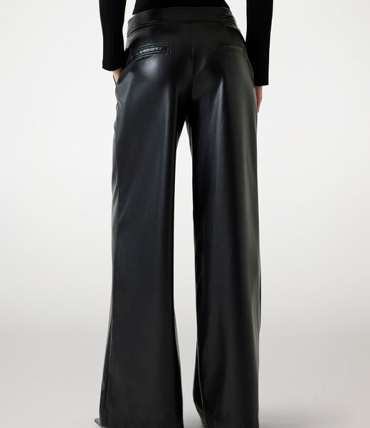 Marciano faux-leather wide-leg pants