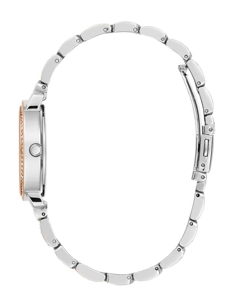 P SLV CS W/ P RS GLD TOP PART / SUN WHT DL / P SLV & RS GLD BRCT W/ CRYS