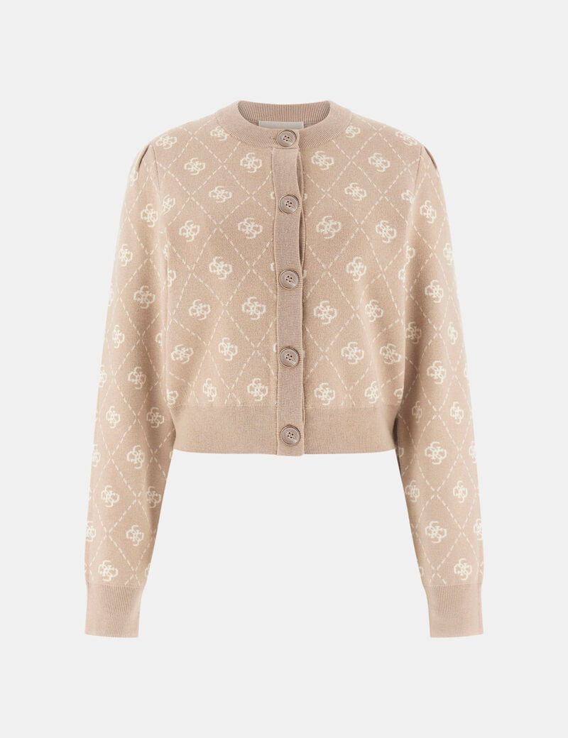 4G logo wool blend cardigan