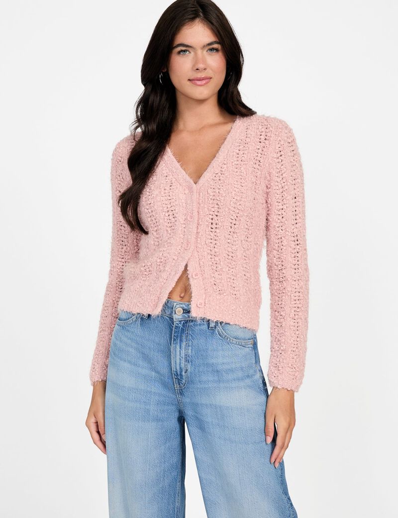 Open-knit cardigan