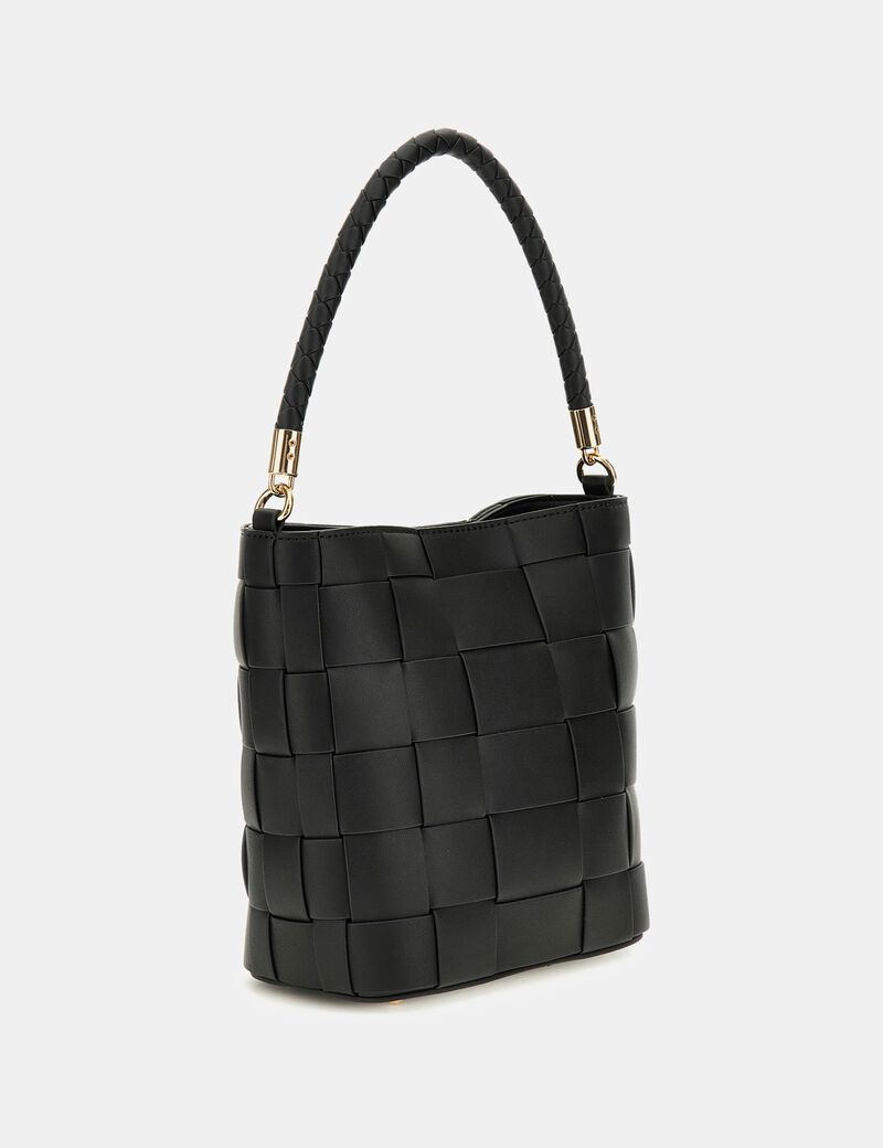 Maylee Woven Mini Bucket Bag