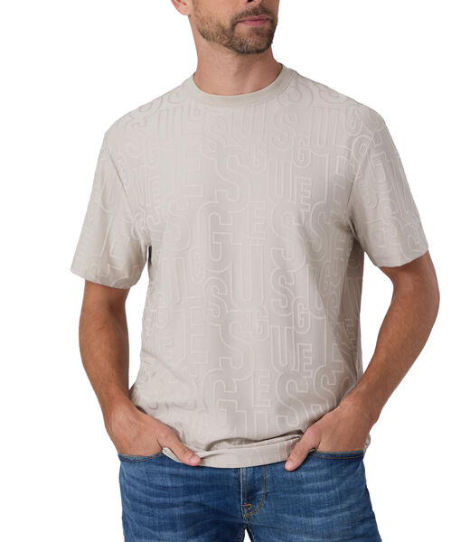 guess all over logo t shirt