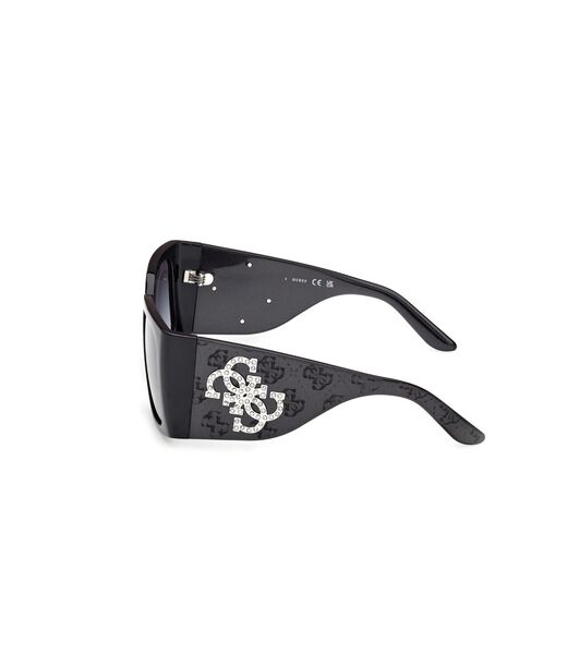 Square black gradient smoke sunglasses