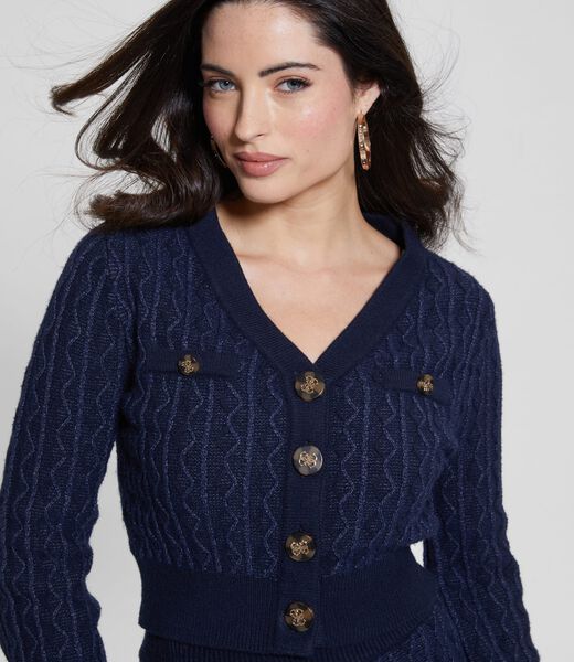 Cable knit cardigan