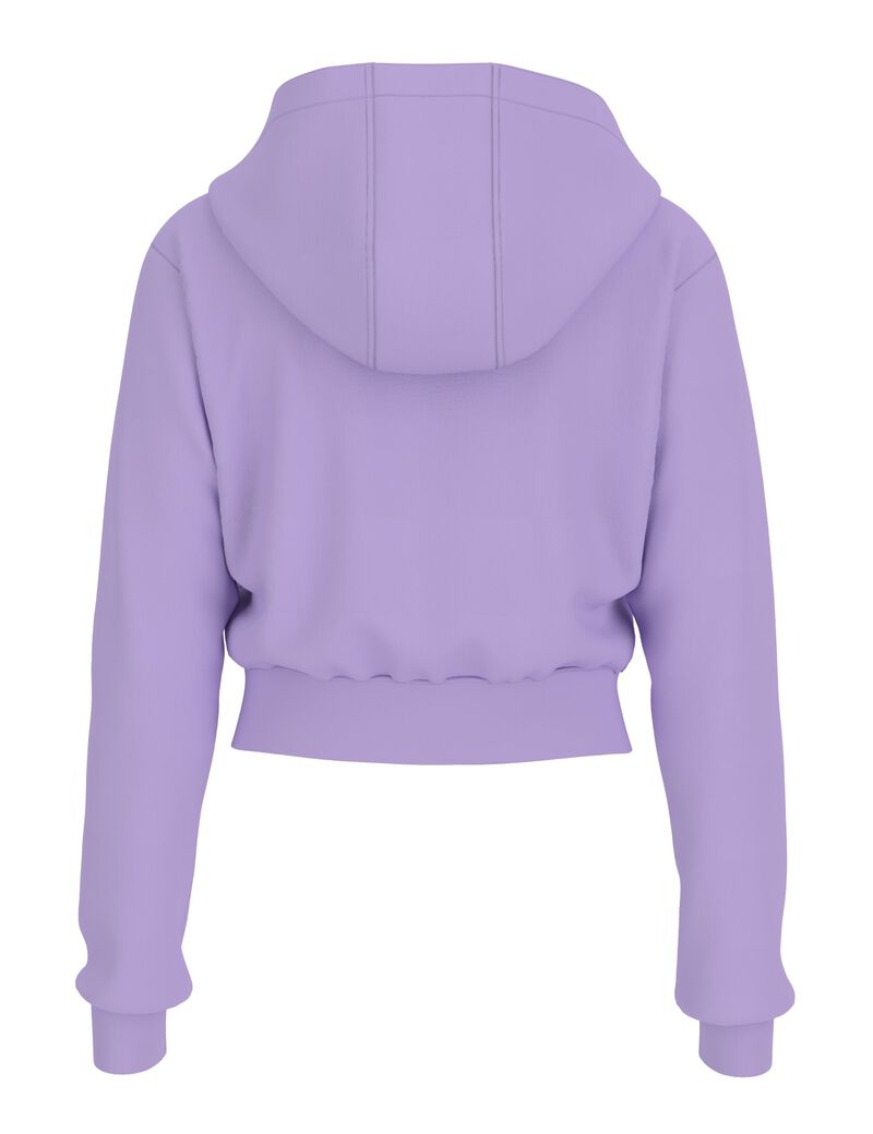Logo rhinestones hoodie sweatshirt
