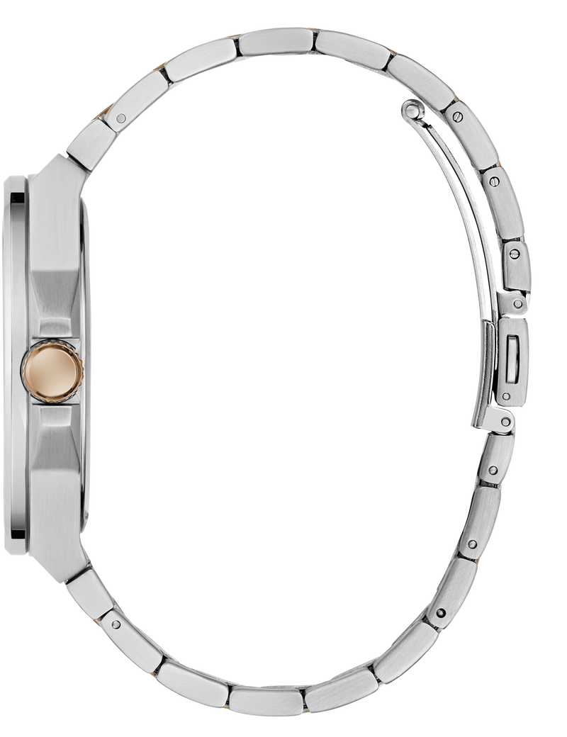 Mens 2-Tone Silver Tone Analog Watch