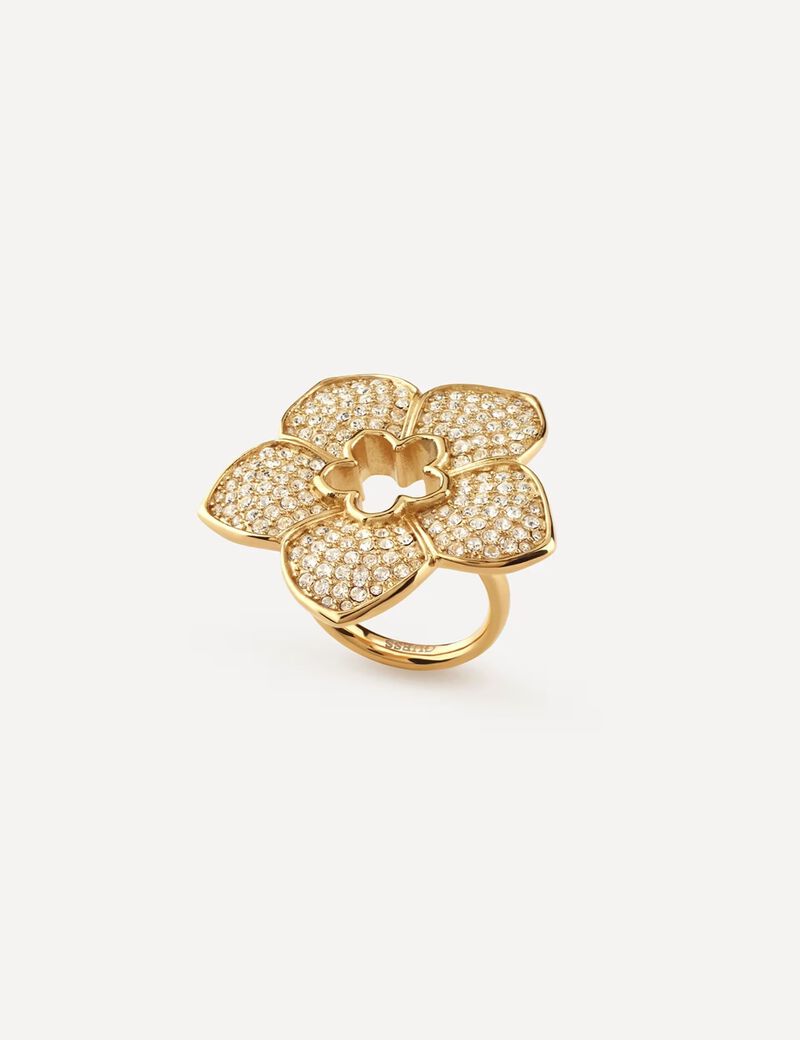 35Mm Pave Flower Maxi Ring
