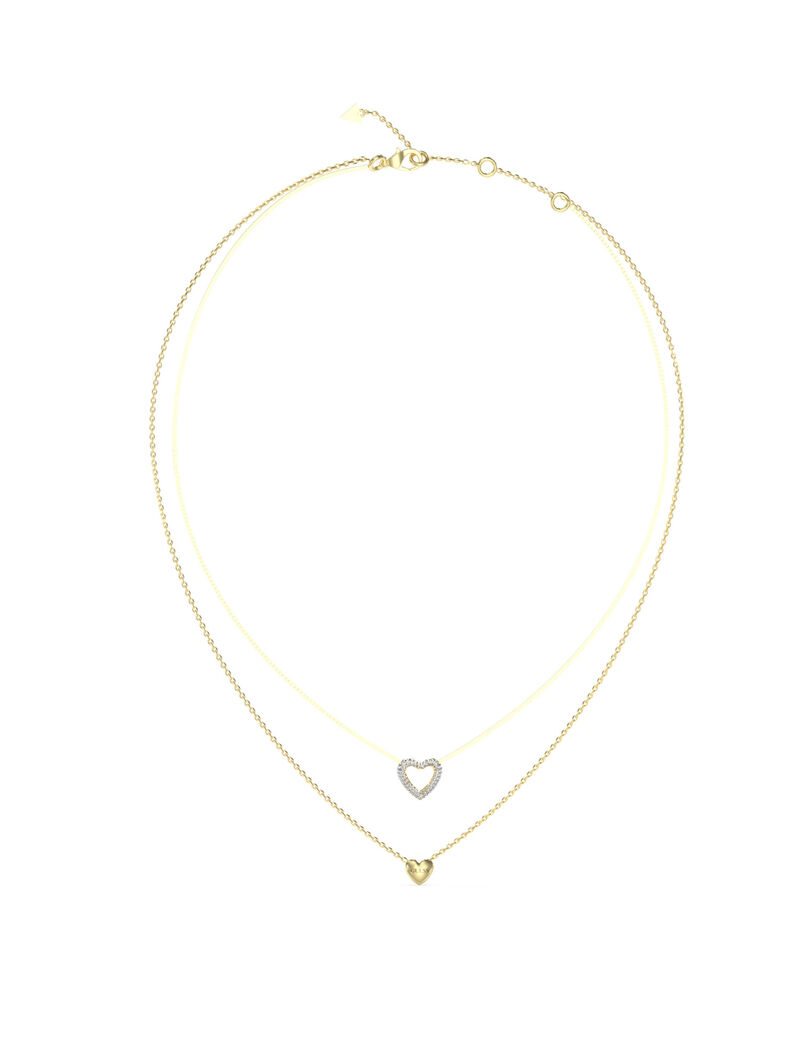 16-18" Two hearts double necklace