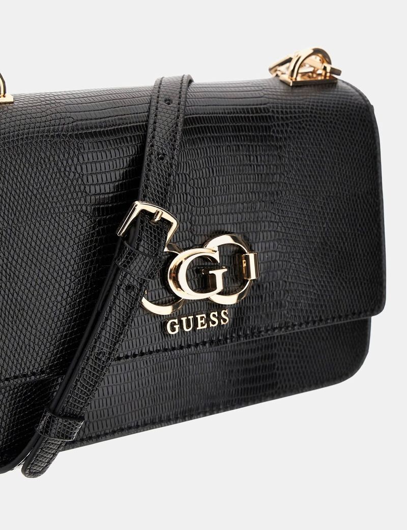 Salinge Croc-Print Crossbody Bag