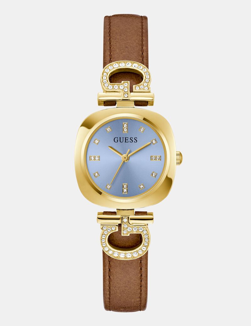 Ladies Brown Gold Tone Analog Watch