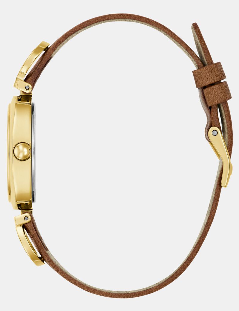 Ladies Brown Gold Tone Analog Watch