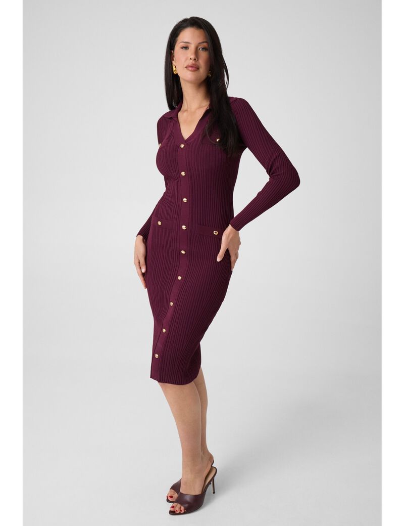 guess marciano sweater midi dress
