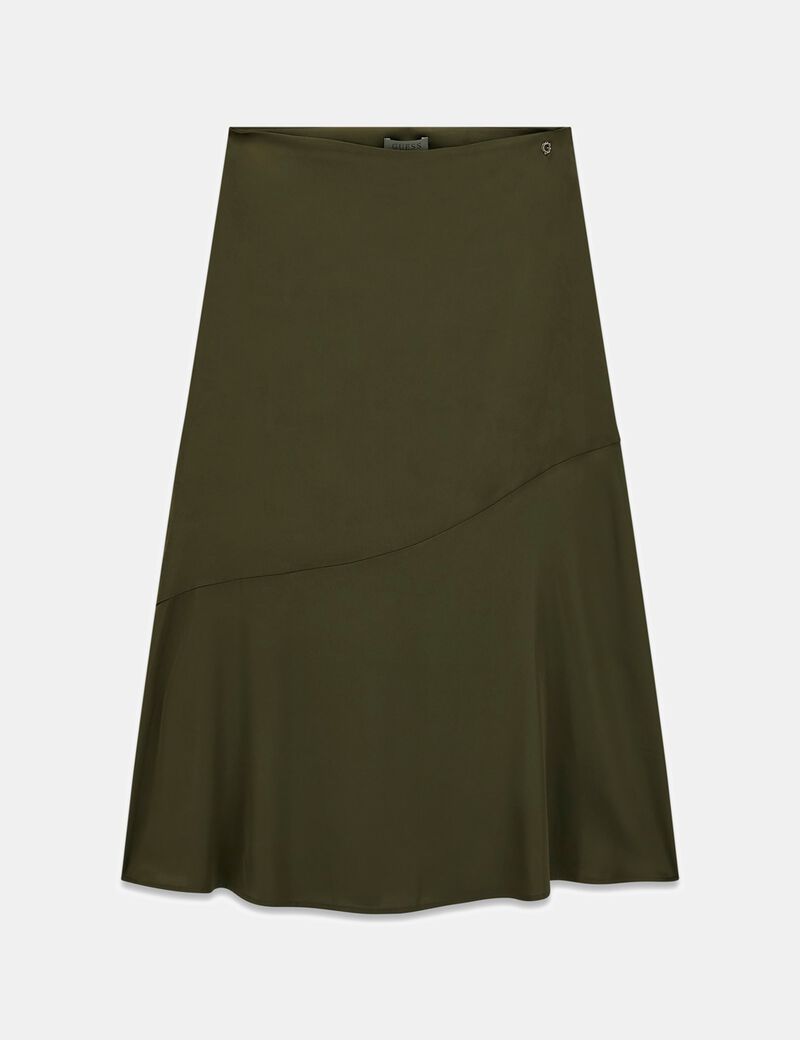 guess satin midi skirt