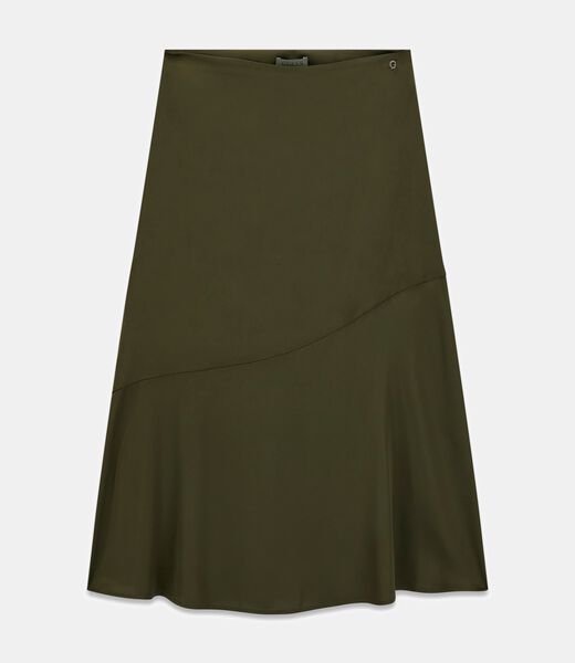 Satin midi skirt