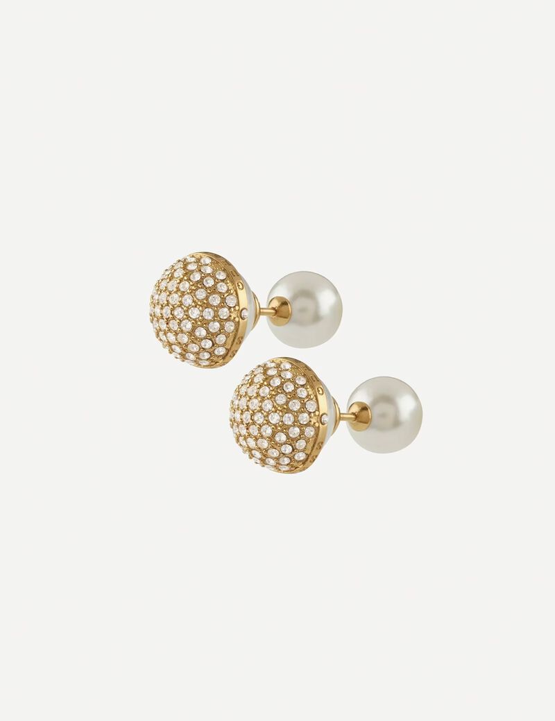 10Mm Mop Crys Piercing Earr