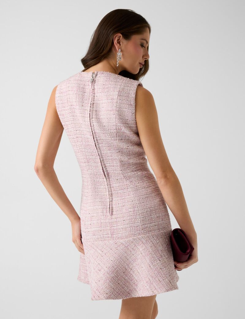 Wool-blend tweed dress