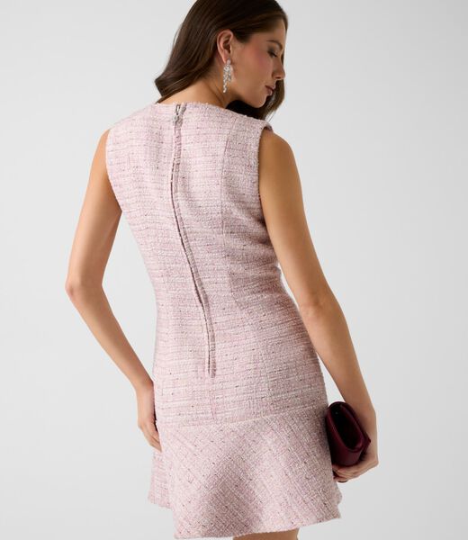 Wool-blend tweed dress