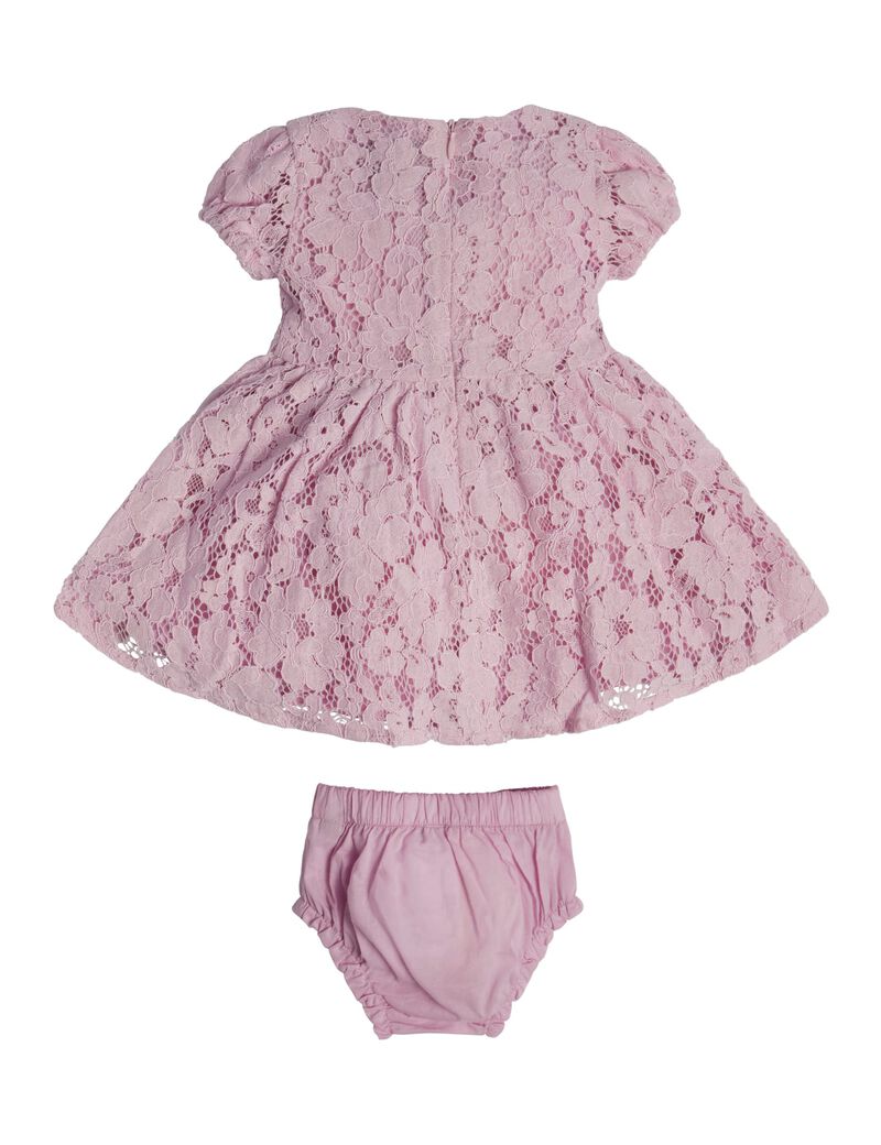 Lace Insert Dress And Panties Set