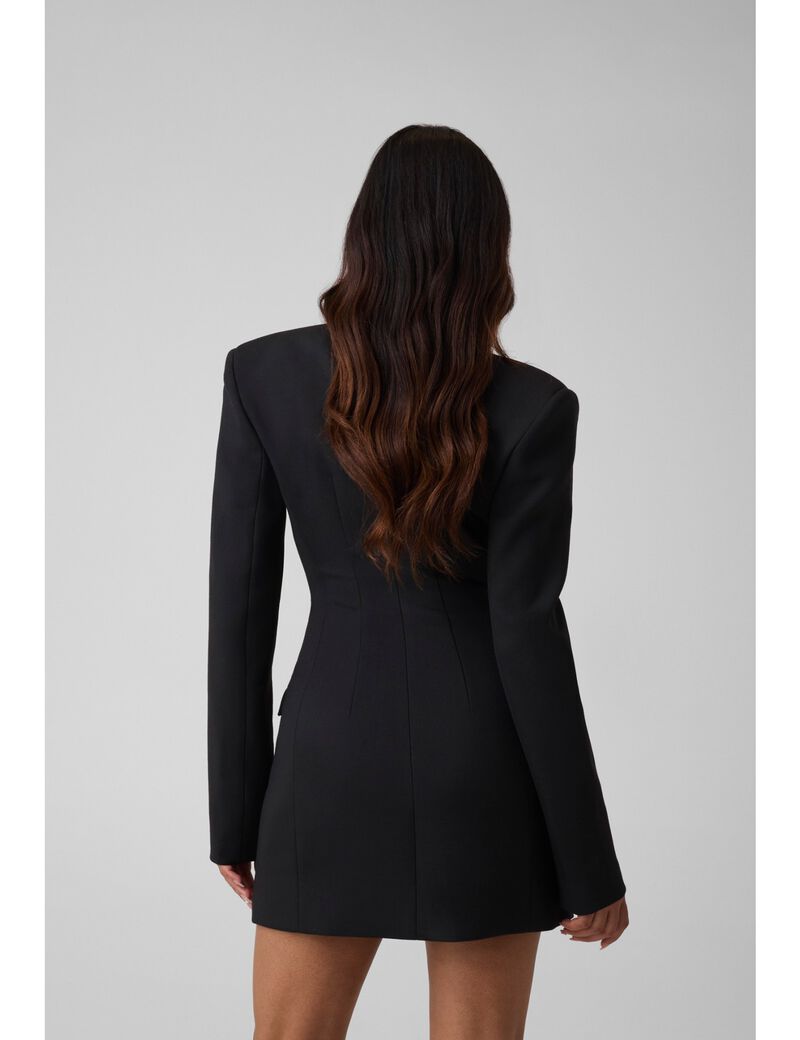 guess double breast belted dress