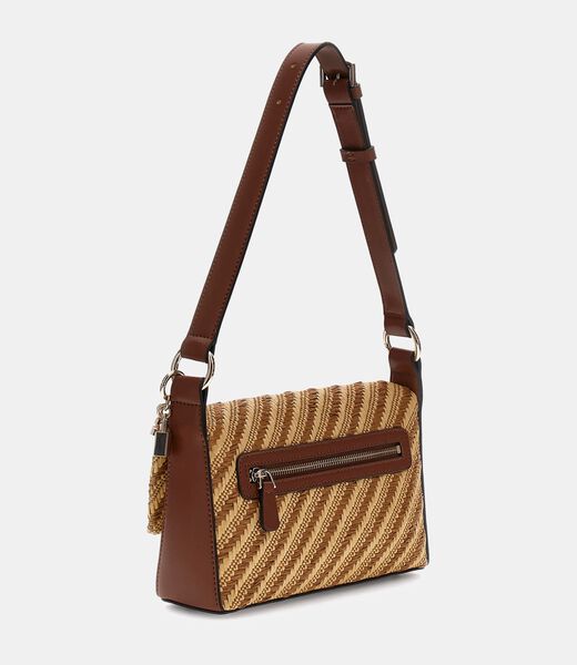 Simona raffia mini shoulder bag