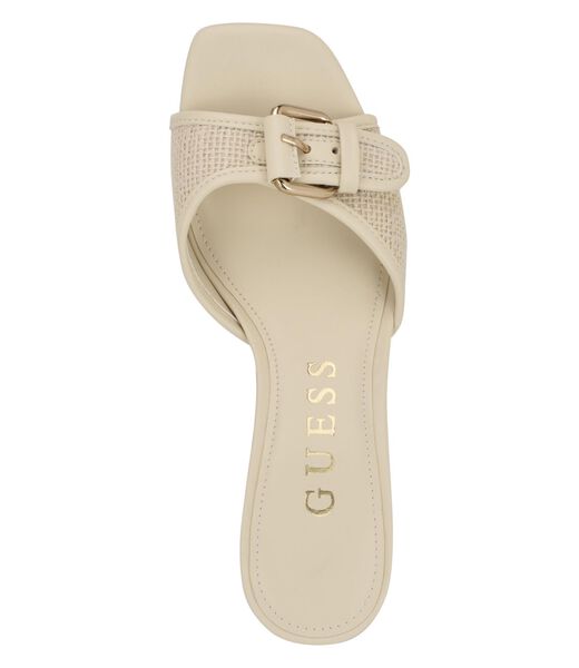 Dista Buckled Logo Kitten Heels