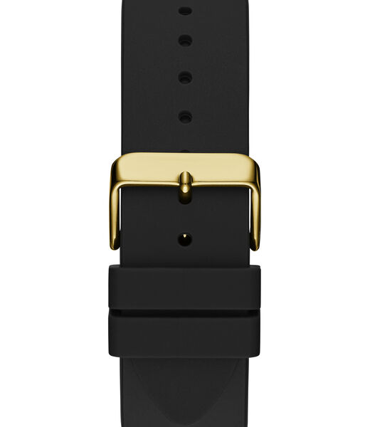 Mens Black Gold Tone Analog Watch