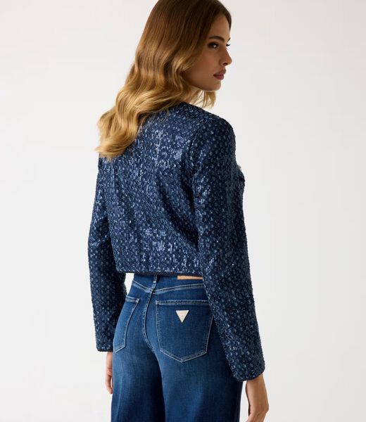Sequin denim jacket