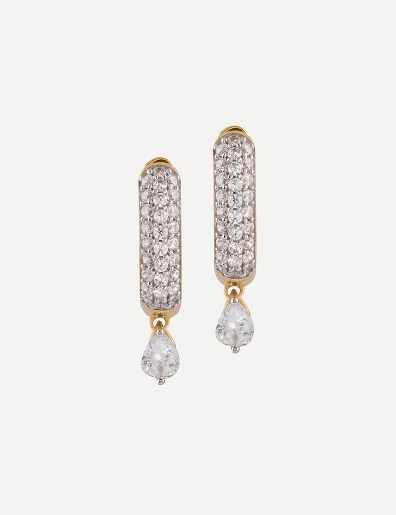 18Mm Nuances Pave Drop Huggies