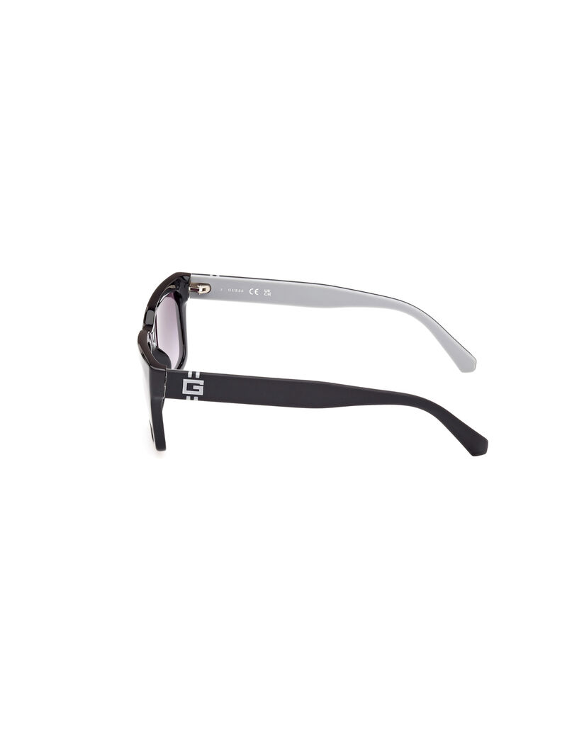 Injected Sun Glasses M Shiny Black Gradient Smoke