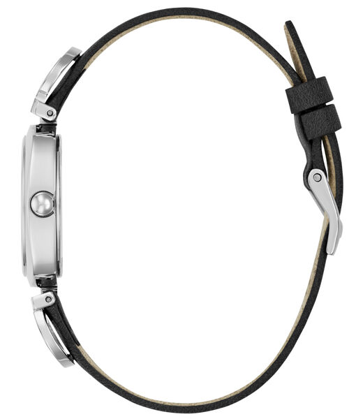 Ladies Black Silver Tone Analog Watch