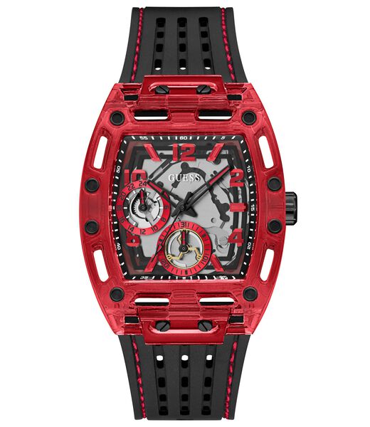 Black Quartz Analog Silicone Watch