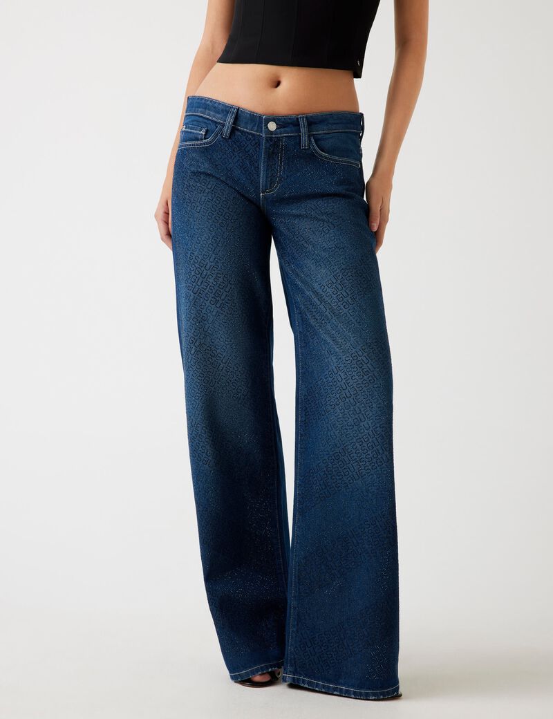 All-over logo regular jeans