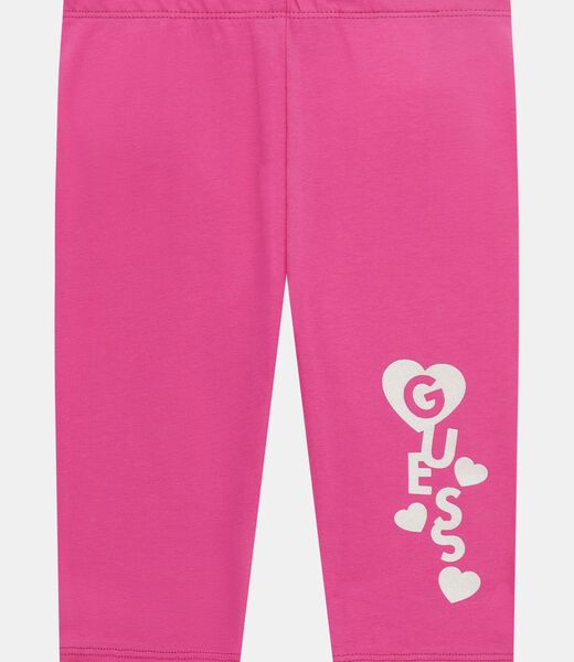 Logo glittered 3/4 leggings